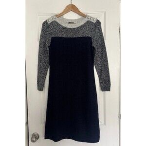 Talbots Sweater Dress Navy Blue Size XS NWT
